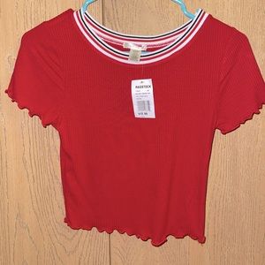 Bozzollo Red Cropped Shirt